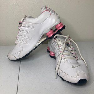 Nike Shox NZ LE Shoes Womens Size 6.5 Jetstream White Pink Leather 314561-100